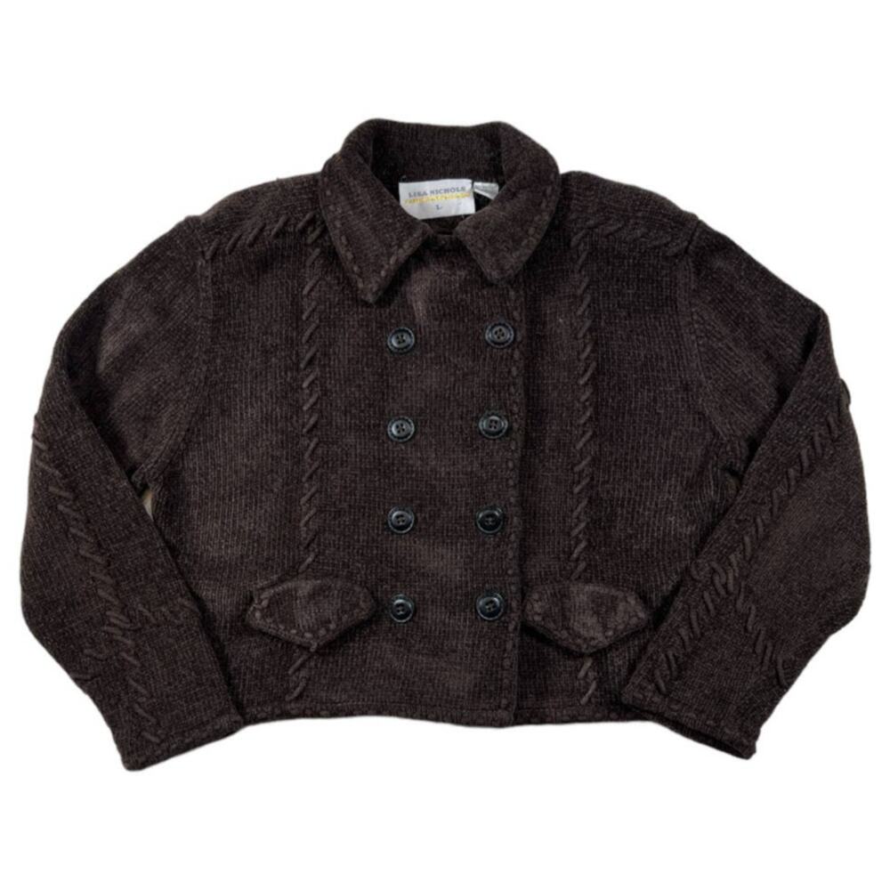 Lisa Nichols Vintage Brown Sweater Jacket | Size L